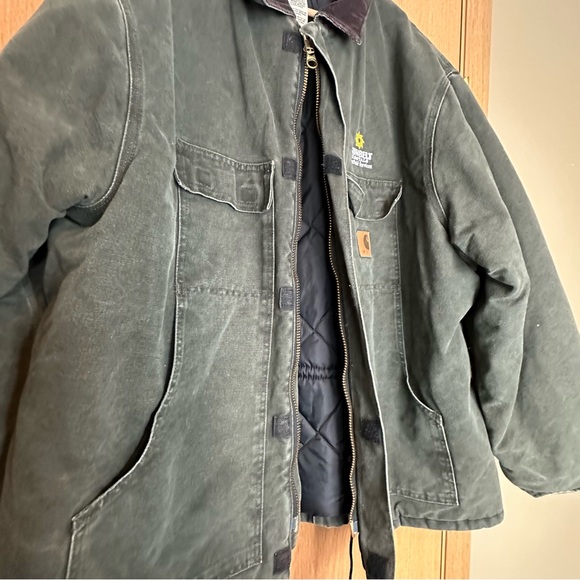 Carhartt C26 MOS Barn Jacket Canvas Quilted Arctic Coat Dark Green 3XL Reg USA - Picture 9 of 15